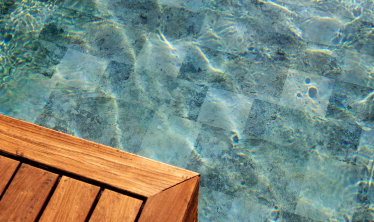 CERAMICS EVOLVE VERDANT - membrane armée piscine design effet carrelage Piscine contemporaine modèle VERDANT avec membrane armée piscine design effet carreaux 2 mm - revêtement haut de gamme