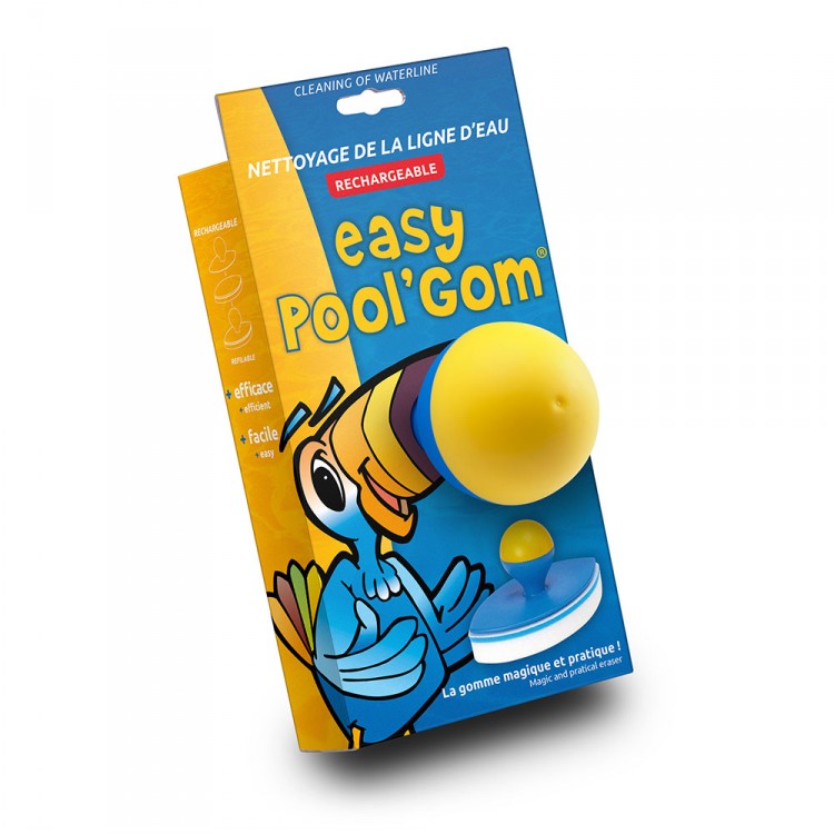 Nouveau packaging Easy Pool'Gom pour tester la prise en main de la gomme magique