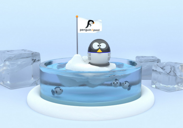 Penguin4Pool pool heat pump on the ice