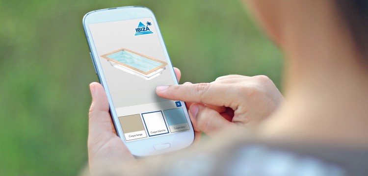 projet piscine en 3D directement sur smartphone