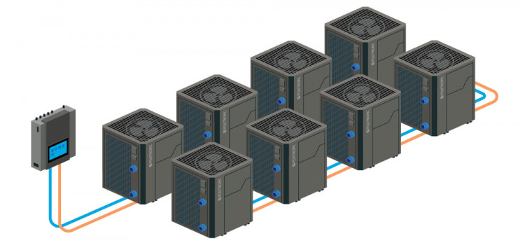 Les pompes à chaleur peuvent être installées en série jusqu'à 15 appareils