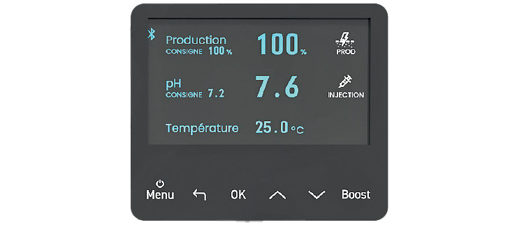 Écran HD 4,3 pouces intégré Poolsquad® iPO ORP de Pool Technologie 