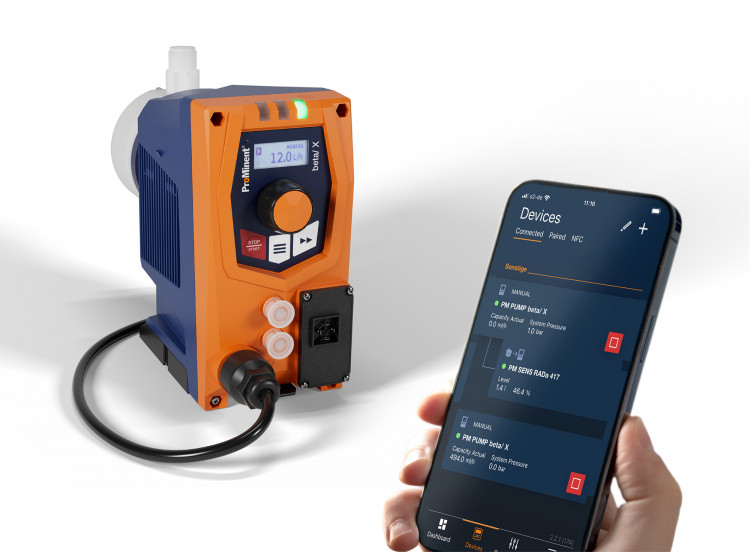 Diaphragm dosing pump beta/ X - simply connected via app
