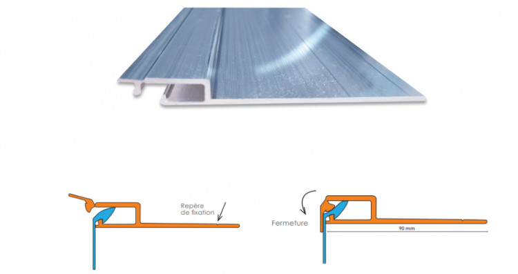 Rail d'accrochage de liner Rail Hung & Jonc 2 en 1 ABPool