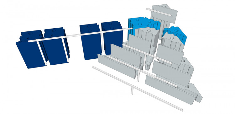 Composition du kit POOLINEASY® avec modules, contremarches et accessoires