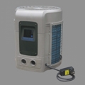 Compact heat pump for domestic pools