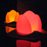 Lotus-flower floating light for swimming pools and spas