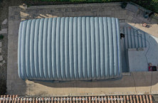 Abri gonflable CFDome : des chantiers piscine quelle que soit la météo