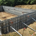 Formwork for poured reinforced concrete monobloc pools