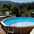 Naturalis : piscina hormigón, aspecto madera