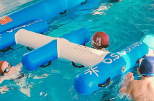 Le Splash Lab d'O.S Games, structure pédagogique gonflable pour la piscine publique
