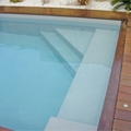 Les piscines bois ont leur escalier !