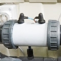 Pool water treatment joined to filtration unit