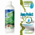 A water treatment system which is 100% biodegradable and 100% chlore free, to treat the water of spas