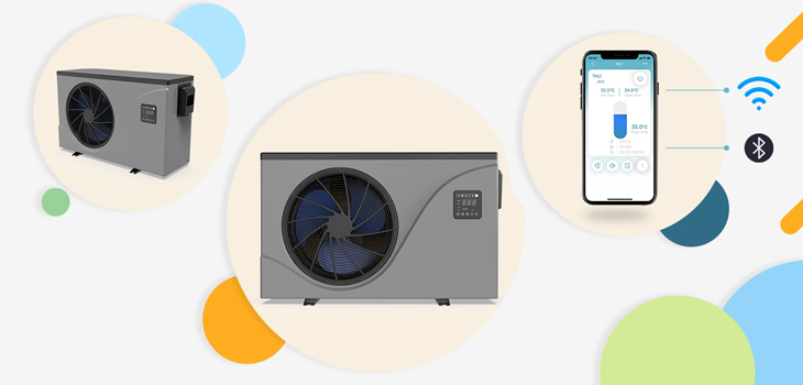 Misouri pool INVER-E heat pumps with wifi Bluetooth connexion app control Inver Heat technology