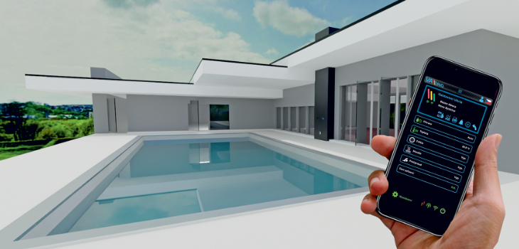 piscina ecológica en el smartphone de Vágner Pool