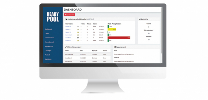 App Ready Pool sul pc Pool's gestione piscina