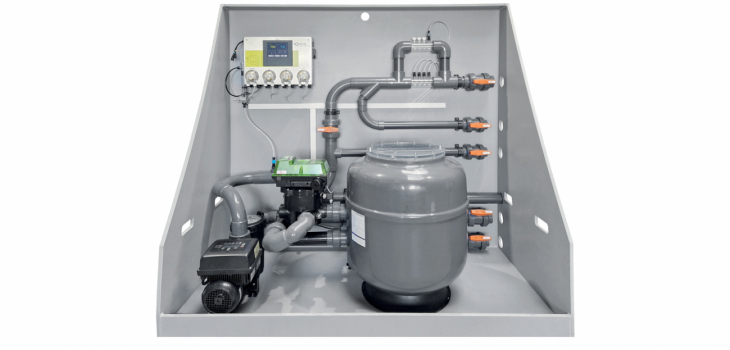 Ein Technikraum mit iQnnect®-Lösungen von Peraqua