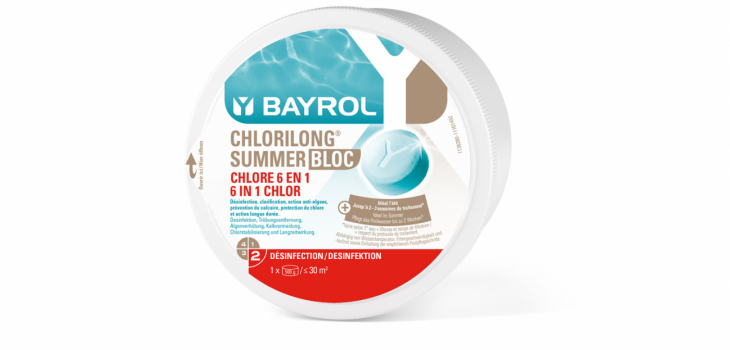 chlorilong,summer,bloc,bayrol,traitement,longue,duree,vacances,sereines