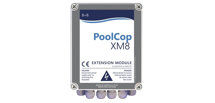 solution de contrôle des parcs de piscines module d’extension PoolCop XM8
