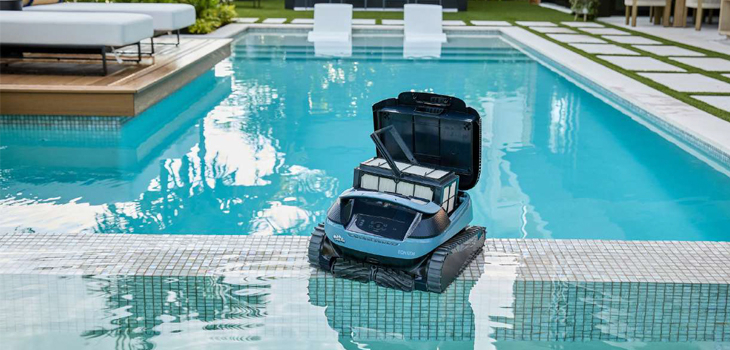 nouveau,robot,dolphin,eon,maytronics,haut,niveau,precision,nettoyage,piscines