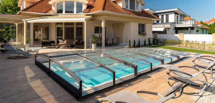 Poolshelter One abri bas télescopique Walter Pool TSPH