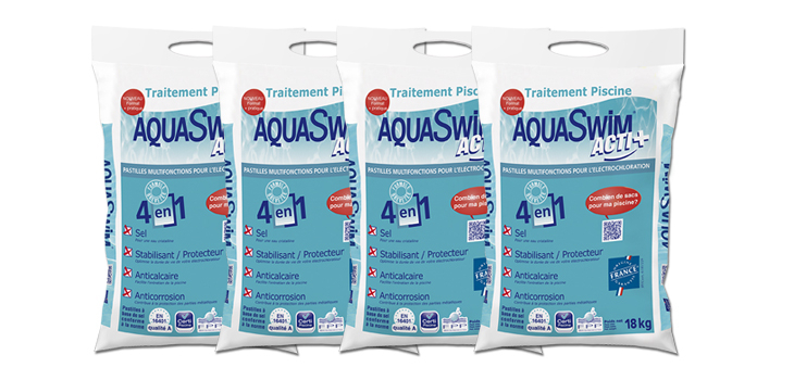 4 sacs de sel pour piscine SALINS