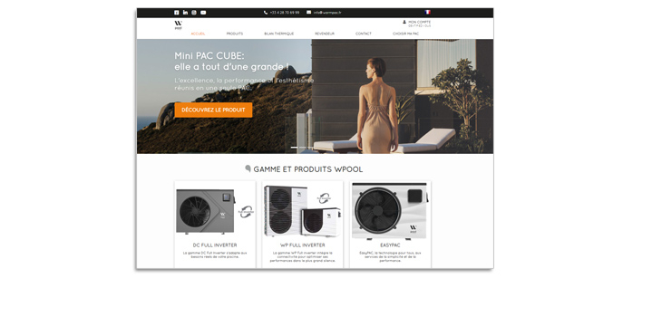 Les PAC WPool à commander sur le nouveau site www.wpool.fr