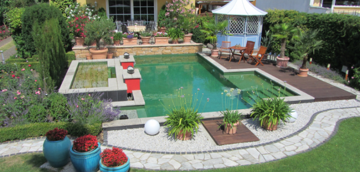 Pool with reinforced membranes  Elbtal Plastics