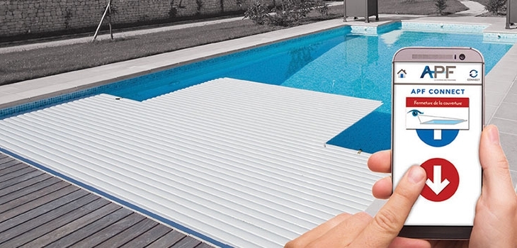 couverture piscine automatique pilotage automatique Apf Connect Cover control