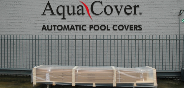 nouveau packaging plancher bois cartons couvertures automatiques piscines aqua cover