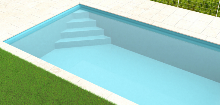 Escalier piscine POOLINEASY® de Knauf Industries : solution modulaire en kit