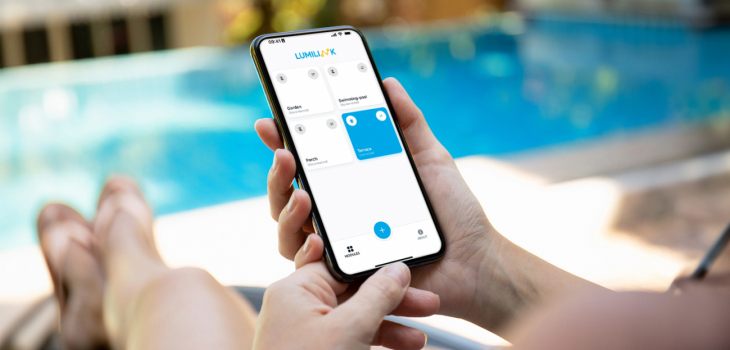Application LUMILINK SEAMAID pilotage éclairage piscine depuis smartphone