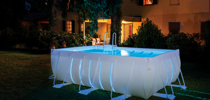 Piscine hors-sol CRYSTAL POP! de nuit Fluidra