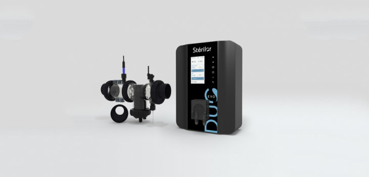 sterilor,evo,duo,nouvel,electrolyseur,sel,connecte,regulation,ph,integree,nextpool
