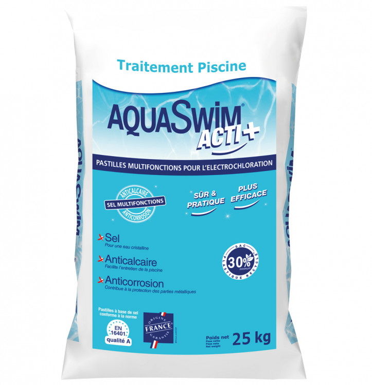 traitement eau  piscines performant durable électrolyseurs de sel Poolcop Sel premium Aquaswim Acti+