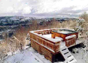 spa dans la neige