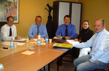 Fluvo France : Dietmar Rogg, Frank Jarrier, Andreas Wagner, Sabine Bunel et Daniel Muller.