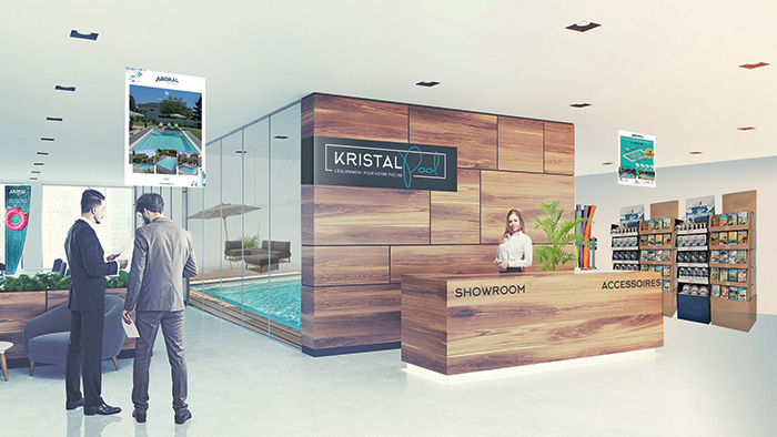 kristal pool aboral ecp Showroom 3D