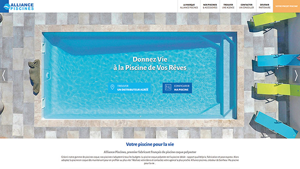 site web Alliance Piscines