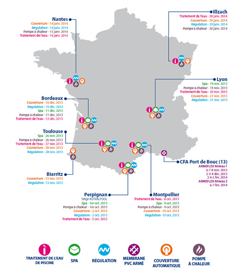formations Astralpool - carte