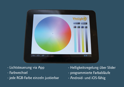 Neue VitaLightÂ® App zur Lichtsteuerung in Pools