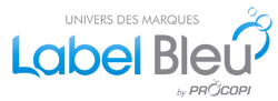 Logo label bleu