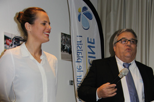 Michel Morin et Laure Manaudou