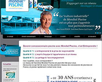 nouveau site web Mondial Piscine