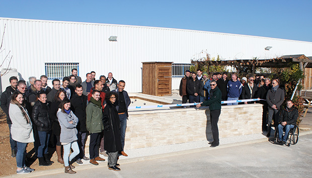 inauguration du boulodrome devant l'entreprise Pool technologie