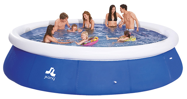 piscine bleue hors sol Poolstar en famille