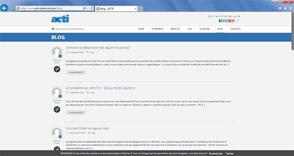 site acti-chemical - BLog