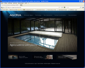 Page daccueil du site internet Agora couvertures
