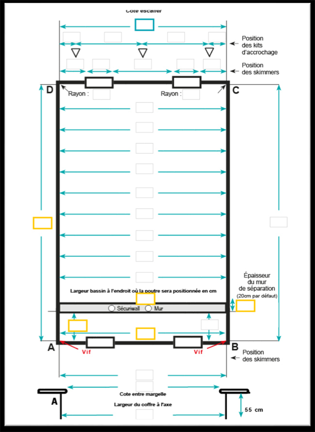 schÃ©ma cotes couverture piscine